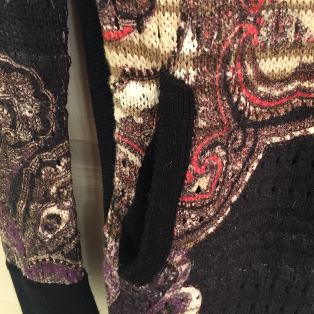 ETRO Sweater Jacket long sleeve w/ buttons, size 44 made in Italy - Picture 4 of 8